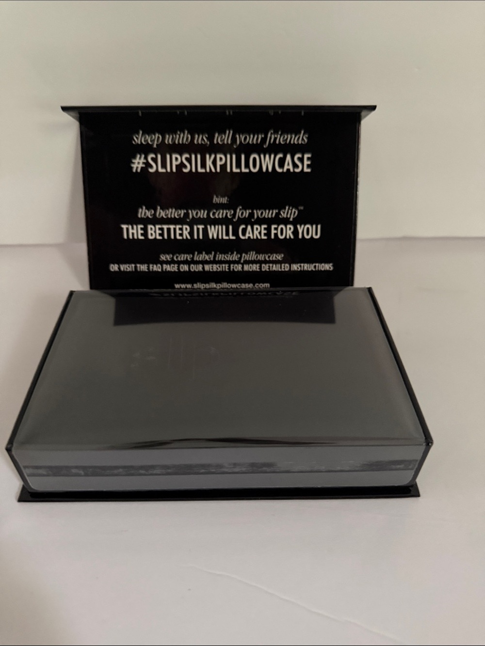 Slip Black Satin Silk Queen size Pillowcase in Gift Box